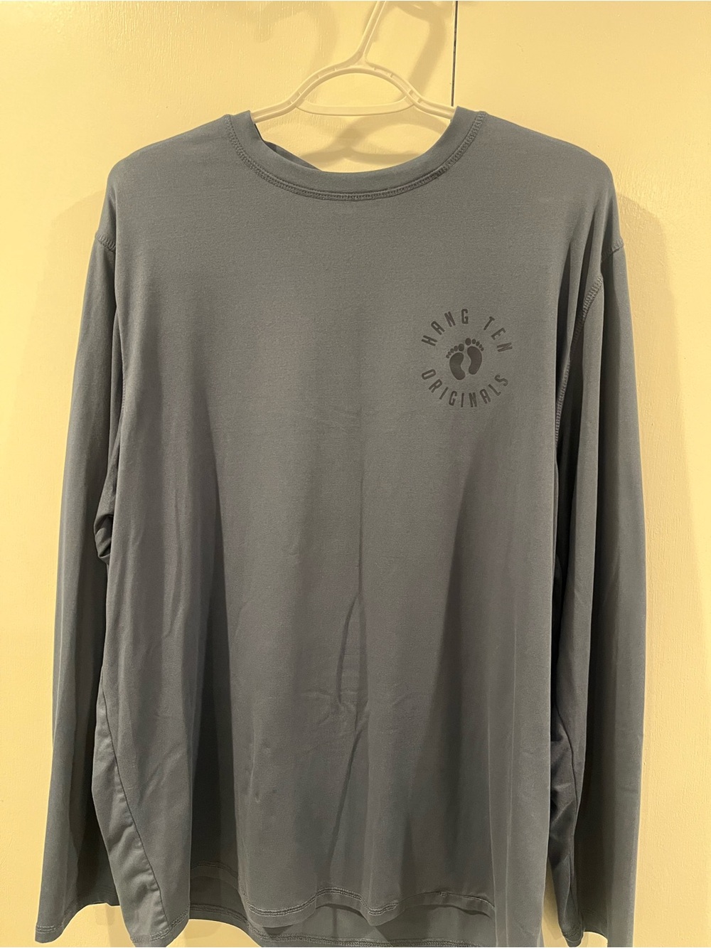 Hang Ten Men's Long-Sleeve Crewneck Shirt - Gray